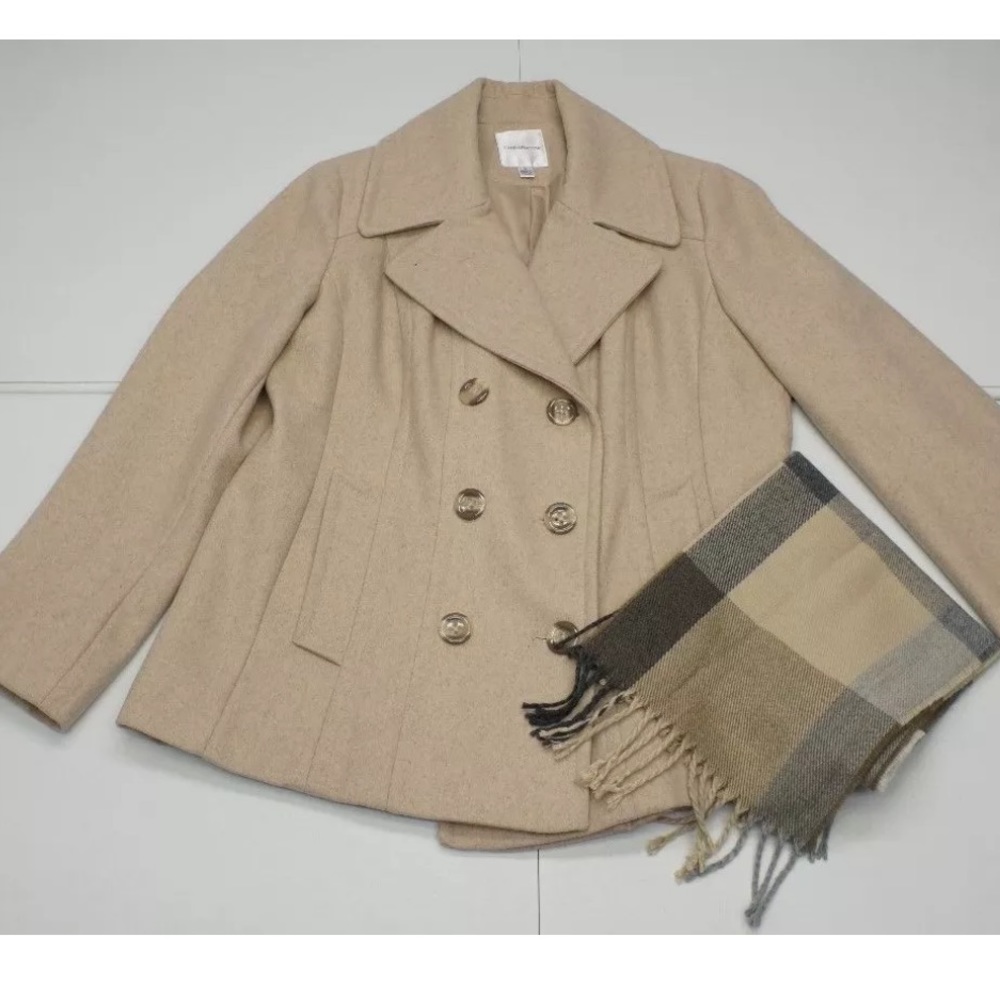 🔥NEW ITEM🔥CROFT & BARROW WOOL BLEND PEACOAT